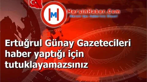Ertuğrul Günay Gazetecileri haber yaptığı için tutuklayamazsınız