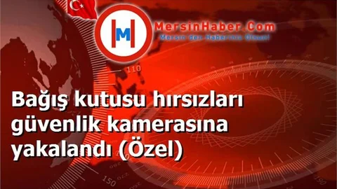 Bağış kutusu hırsızları güvenlik kamerasına yakalandı (Özel)