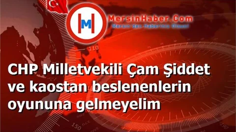 CHP Milletvekili Çam Şiddet ve kaostan beslenenlerin oyununa gelmeyelim