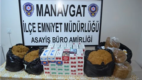 Manavgat'ta 171 kilogram kaçak tütün ele geçirildi