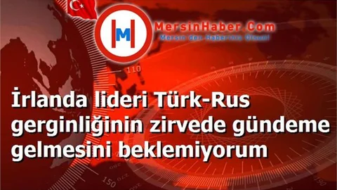 İrlanda lideri Türk-Rus gerginliğinin zirvede gündeme gelmesini beklemiyorum