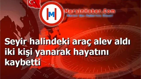 Seyir halindeki araç alev aldı iki kişi yanarak hayatını kaybetti