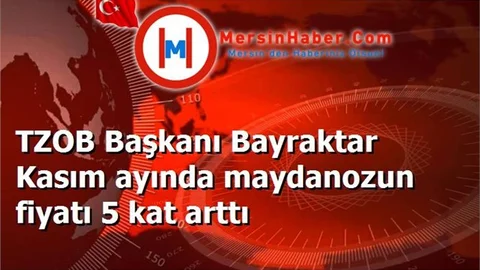 TZOB Başkanı Bayraktar Kasım ayında maydanozun fiyatı 5 kat arttı