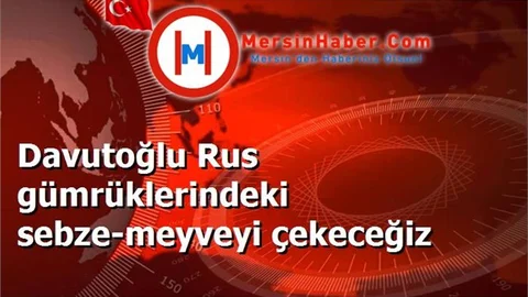 Davutoğlu Rus gümrüklerindeki sebze-meyveyi çekeceğiz