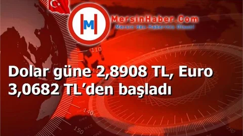 Dolar güne 2,8908 TL, Euro 3,0682 TL’den başladı