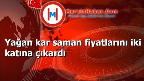 Yağan kar saman fiyatlarını iki katına çıkardı