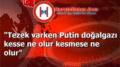 "Tezek varken Putin doğalgazı kesse ne olur kesmese ne olur"