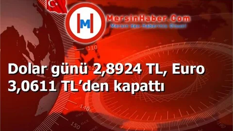 Dolar günü 2,8924 TL, Euro 3,0611 TL’den kapattı