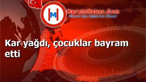 Kar yağdı, çocuklar bayram etti