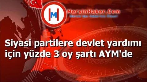 Siyasi partilere devlet yardımı için yüzde 3 oy şartı AYM'de