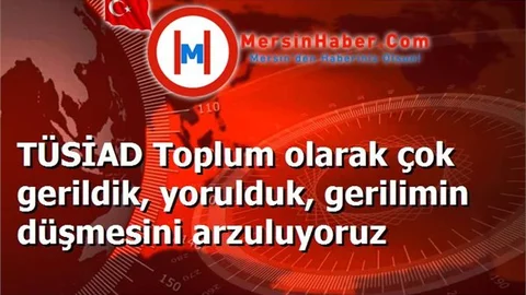 TÜSİAD Toplum olarak çok gerildik, yorulduk, gerilimin düşmesini arzuluyoruz