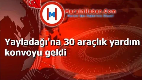 Yayladağı'na 30 araçlık yardım konvoyu geldi