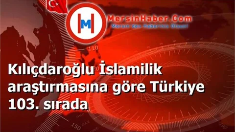 Kılıçdaroğlu İslamilik araştırmasına göre Türkiye 103. sırada