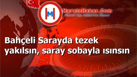 Bahçeli Sarayda tezek yakılsın, saray sobayla ısınsın