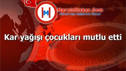 Kar yağışı çocukları mutlu etti