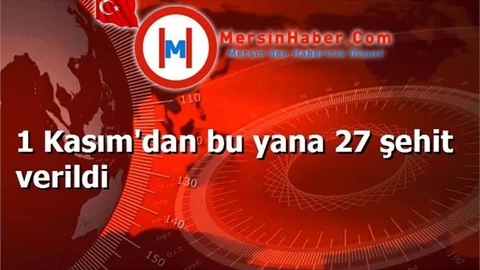 1 Kasım'dan bu yana 27 şehit verildi