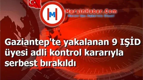 Gaziantep'te yakalanan 9 IŞİD üyesi adli kontrol kararıyla serbest bırakıldı
