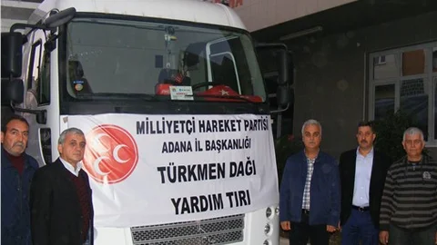 MHP Adana İl Başkanlığı’ndan Türkmenlere iki TIR yardım