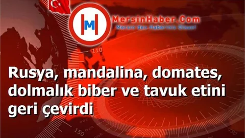 Rusya, mandalina, domates, dolmalık biber ve tavuk etini geri çevirdi