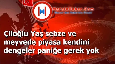 Çiloğlu Yaş sebze ve meyvede piyasa kendini dengeler paniğe gerek yok