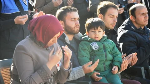 Şehit polis memuru Mesut Demirkan için Mardin'de tören düzenlendi