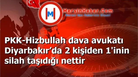 PKK-Hizbullah dava avukatı Diyarbakır’da 2 kişiden 1'inin silah taşıdığı nettir