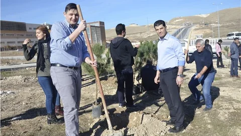 Batman’da 100 çam fidanı toprakla buluşturuldu