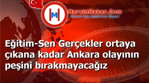 Eğitim-Sen Gerçekler ortaya çıkana kadar Ankara olayının peşini bırakmayacağız