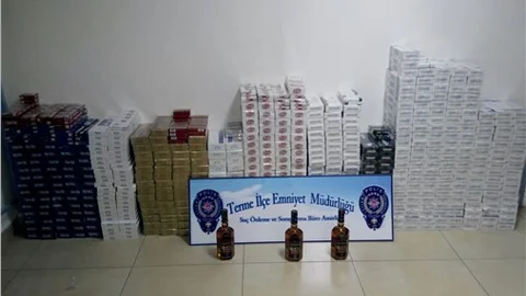Terme'de 5 bin 428 paket kaçak sigara ele geçirildi
