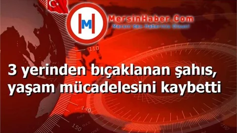 3 yerinden bıçaklanan şahıs, yaşam mücadelesini kaybetti