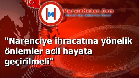 "Narenciye ihracatına yönelik önlemler acil hayata geçirilmeli"