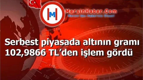Serbest piyasada altının gramı 102,9866 TL’den işlem gördü