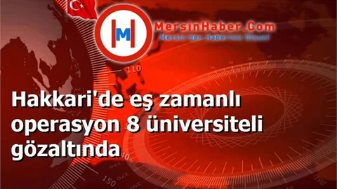 Hakkari'de eş zamanlı operasyon 8 üniversiteli gözaltında