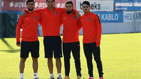 Trabzonspor'da affedilen 4 futbolcu takımla çalıştı