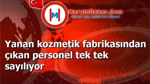 Yanan kozmetik fabrikasından çıkan personel tek tek sayılıyor