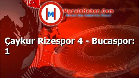 Çaykur Rizespor 4 - Bucaspor: 1