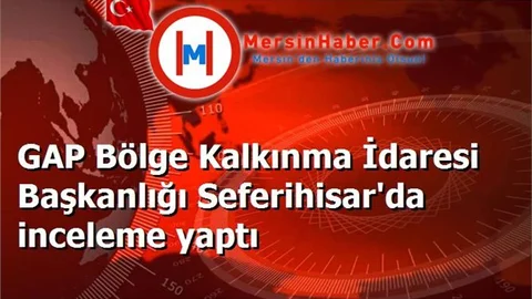 GAP Bölge Kalkınma İdaresi Başkanlığı Seferihisar'da inceleme yaptı