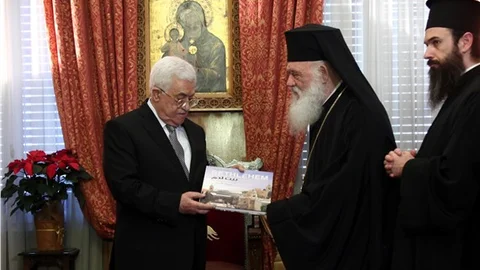 Abbas, Atina Başpiskoposu'nu ziyaret etti