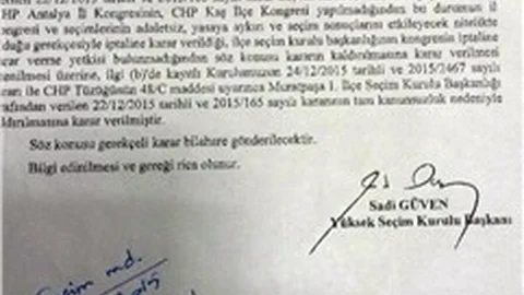 YSK kararını verdi, Antalya CHP’de seçim yapılacak