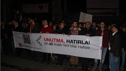 CHP İstanbul İl Gençlik Örgütü'nden 17-25 Aralık eylemi