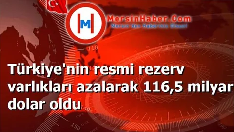 Türkiye'nin resmi rezerv varlıkları azalarak 116,5 milyar dolar oldu
