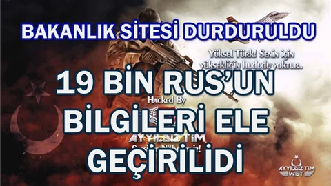 Ay Yıldız Tim'den Rusya'ya Siber Atak, Çok Sayıda Rus Sitesi Hacklendi