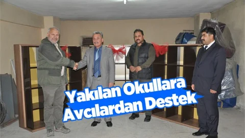 Tarsus’ta Yakılan Okullara Avcılardan Destek