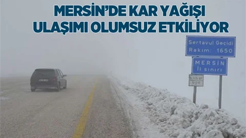 Sertavul Geçidi'nde Kar Ulaşımı Etkiliyor