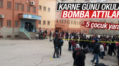 Diyarbakır'da okul bahçesine bomba attılar