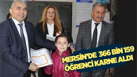 Mersin’de 366 Bin 159 Öğrenci Karne Aldı
