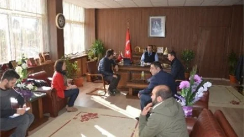 Koca'yı , Avrupa Komisyonu İnsani Yardım Ofisi Heyeti Ziyaret Etti