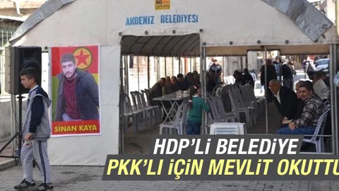 HDP'li Akdeniz Belediyesi Öldürülen PKK'lı için Mevlit Okuttu
