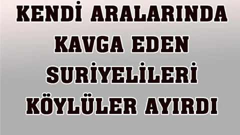 Kavga Eden 3 Suriyeliyi Ayırmaya Çalışan Köylülerle Suriyeliler Arasında Tartışma Çıktı