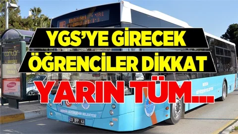 YGS Sınavında Ulaşım Ücretsiz